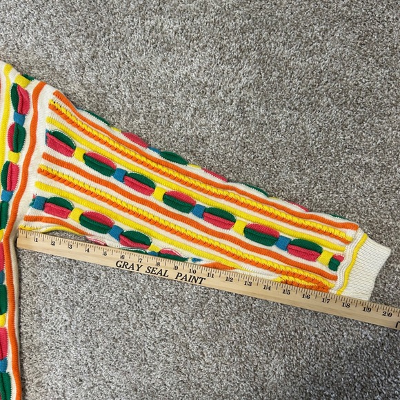 Vintage Sweater Clothes Textured Sweater Women Small/Medium USA Made 90s Cotton - Picture 4 of 10